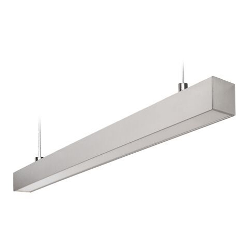 ULO-K10А 100W/5000K/L200 IP40 SILVER Светильник линейный светодиодный подвесной. Прямой, 200см. Белый свет (5000К). 12810Лм. Алюминий. Цвет серебро. T