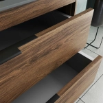 Тумба с раковиной Vincea Chiara 2D 100 VMC-2C2100CO/VCB-13100G тёмный дуб/раковина серая