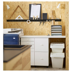 IKEA SORTERA  (ИКЕА СОРТЕРА)  -  Корзина для разделения отходов, белая, 37 л