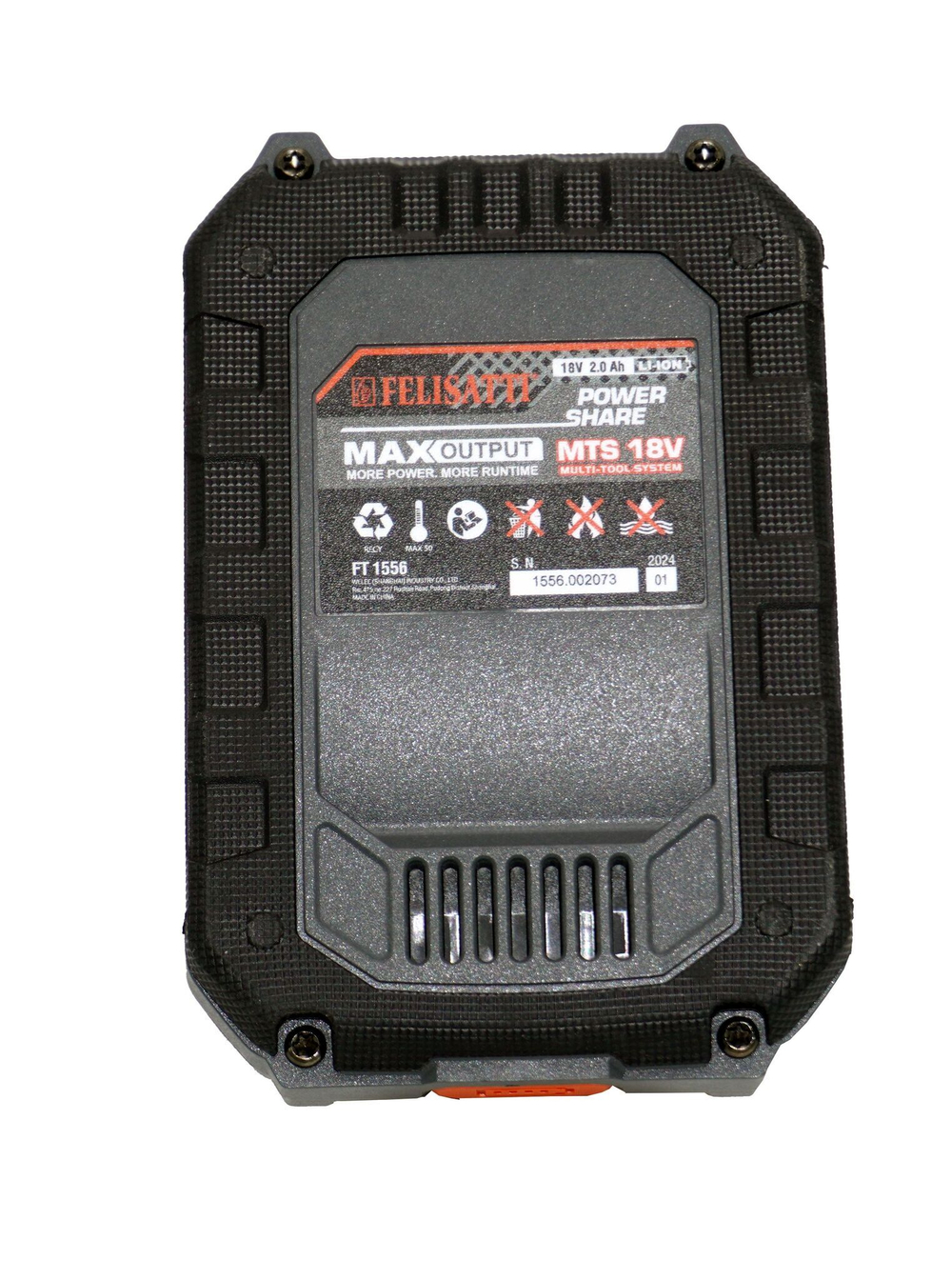 Аккумуляторная батарея Felisatti FT1556, Li-Ion, 18 В, 2 Ач