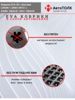 Коврики Ева EVA с бортами Renault Logan 1 (2004-2014)