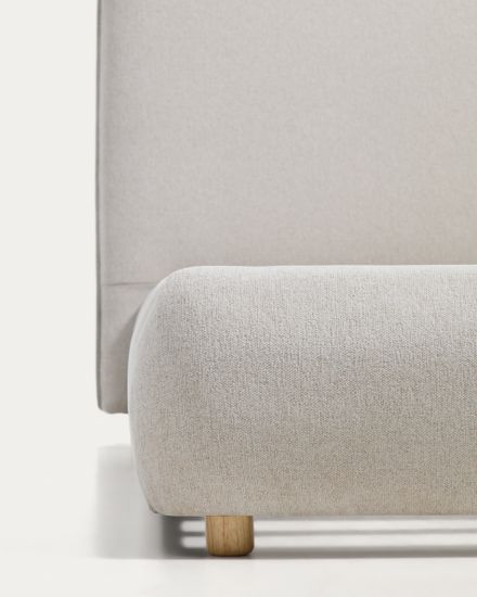 Кровать Elero из шенилла цвета экрю для матраса 90 x 200 см