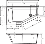 Акриловая ванна Riho GETA 160х90 R