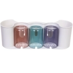 Подставка для умывальных принадлежностей «Универсальная» 3 стакана 6292