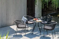 "Конте" интерьерный стол из HPL 63x63см, цвет "серый гранит"