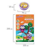 Масса для лепки лёгкая ЮНЛАНДИЯ "ЮНЛАНДИК В ГОСТЯХ У СОВЫ", 6 цветов по 45 мл, застывающая, 105019