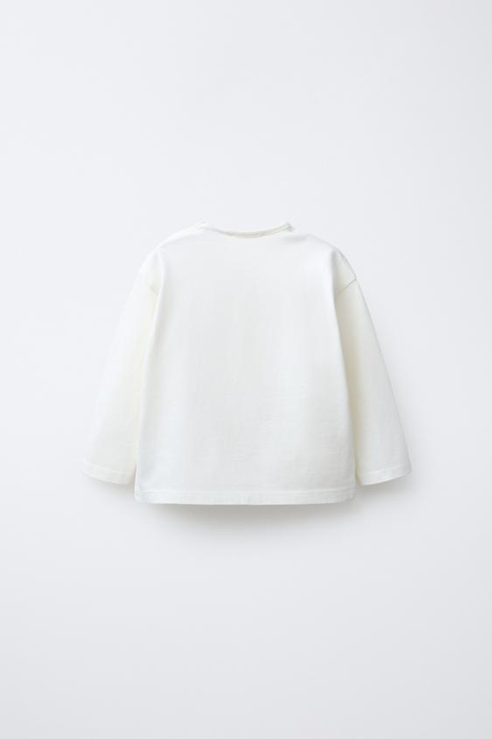 ZARA ФУТБОЛКА С РЕЛЬЕФНЫМ ОЛЕНЕМ, ЭКРЮ