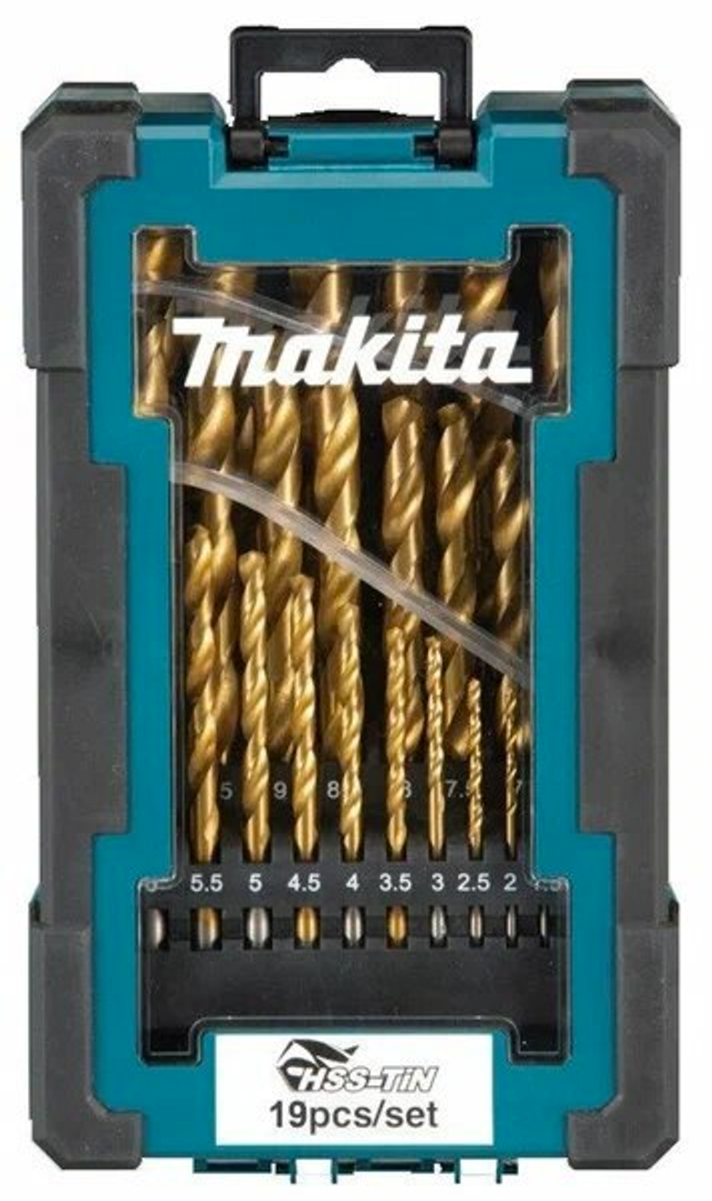 Набор сверл по металлу HSS-TiN Economy, 19 шт. (1-10 мм) Makita D-72229 Металл HSS TiN Набор 1,0 – 10 мм шаг 0,5 мм 19 шт.