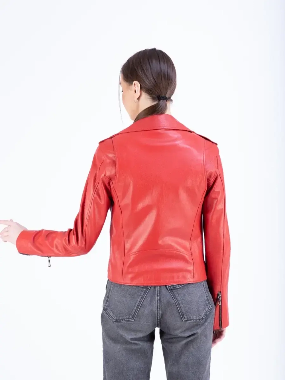 Косуха кожаная куртка женская Турция