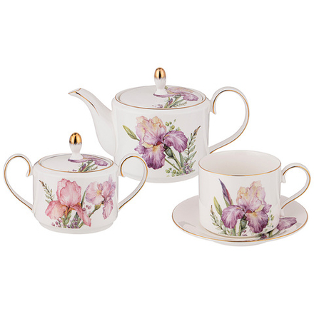ЧАЙНЫЙ СЕРВИЗ LEFARD "IRISES" НА 6 ПЕР. 14 ПР. 1000/350/300 МЛ (КОР=2НАБ.)