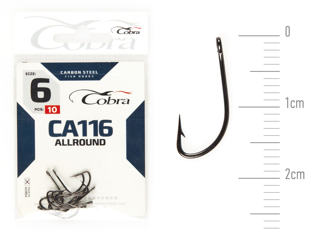 Крючки Cobra Allround CRYSTAL сер. CA116 разм. 006 10шт.