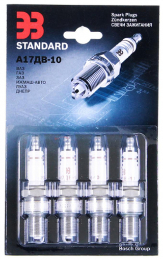 Свечи Энгельс Standart А17ДВ-10 (0,7) (длинные) ВАЗ, ГАЗ, ЗАЗ  (Bosch Group)