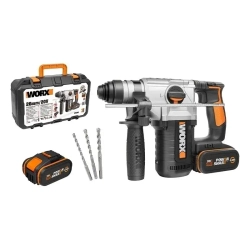WORX WX392 аккумуляторный перфоратор (2 x 4 Ач, ЗУ)