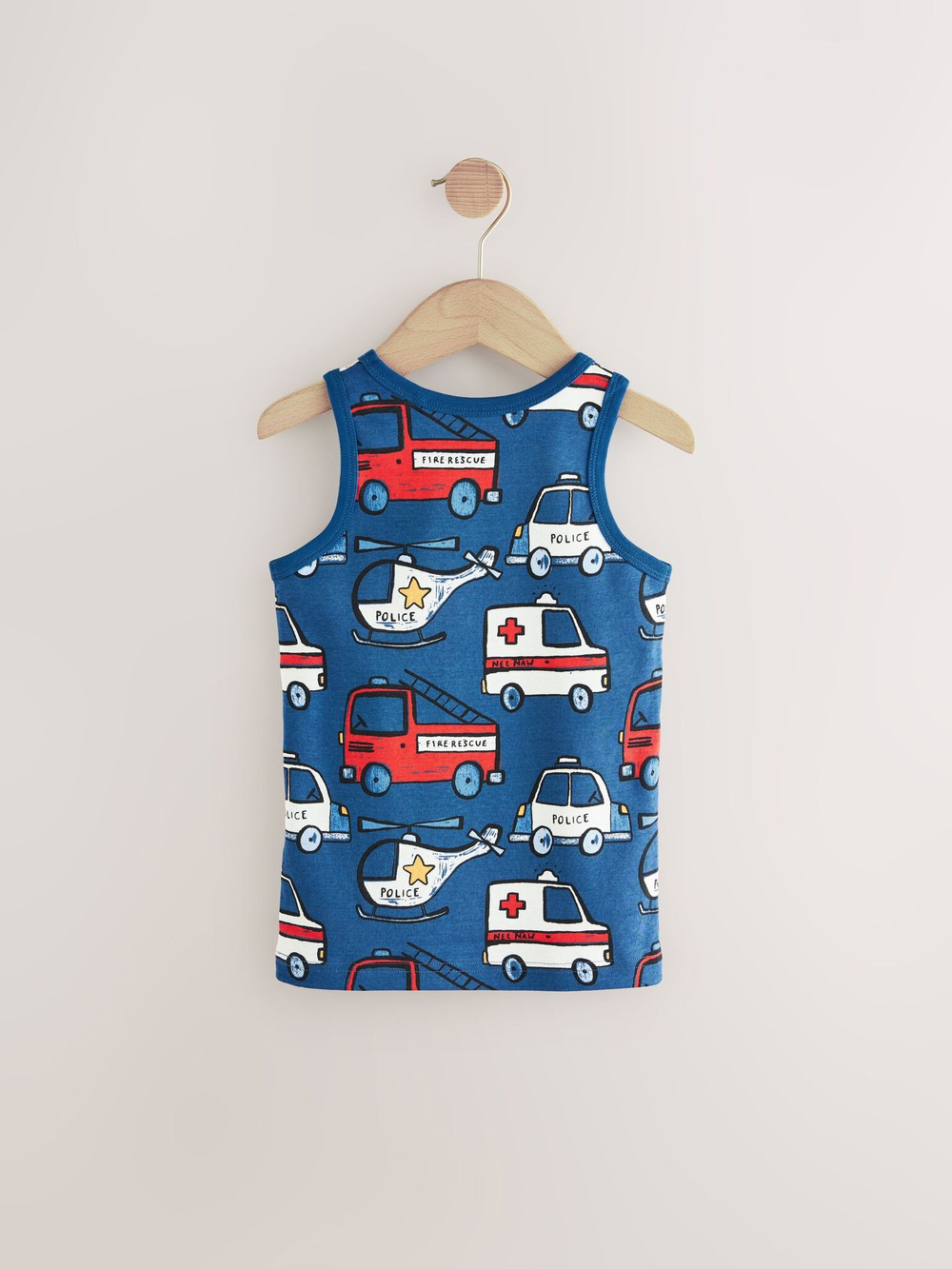 Майка для мальчика Next AA1-095, 3 шт., Голубой, Молочный, Синий