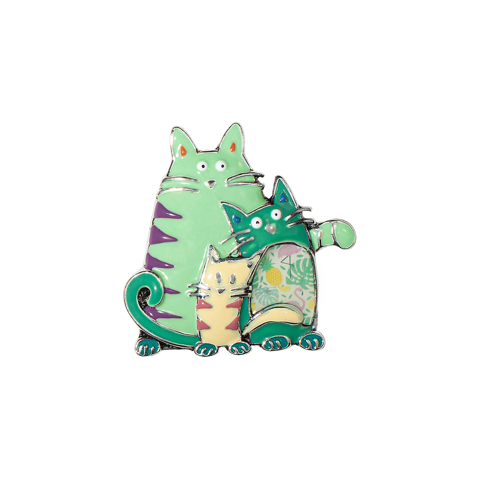 Брошь Shadore Котики XZ2051.20 G/S