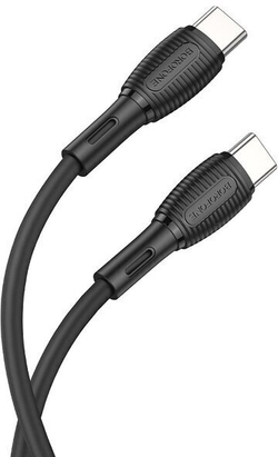 Кабель Type-C  BOROFONE BX86 1м, 3.0A  силиконовый черный