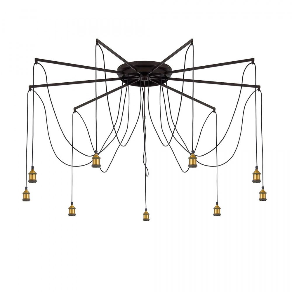 Citilux Эдисон CL451291 Люстра паук Венге Бронза