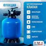 Песочный фильтр WL-ADG450 для бассейна до 64 м³, до 50 кг песка, до 8000 л/ч