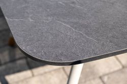 "Верона" журнальный стол из HPL 120х65, H40, каркас светло-серый (RA L7035) муар, цвет столешницы "серый гранит"