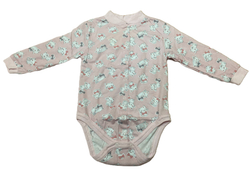 Боди с длинным рукавом на кнопках из кулирки (100% хлопок) на рост 86 см