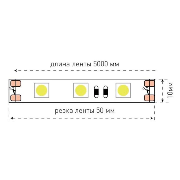 Светодиодная лента SWG 14,4W/m 60LED/m 5050SMD зеленый 5M 002335