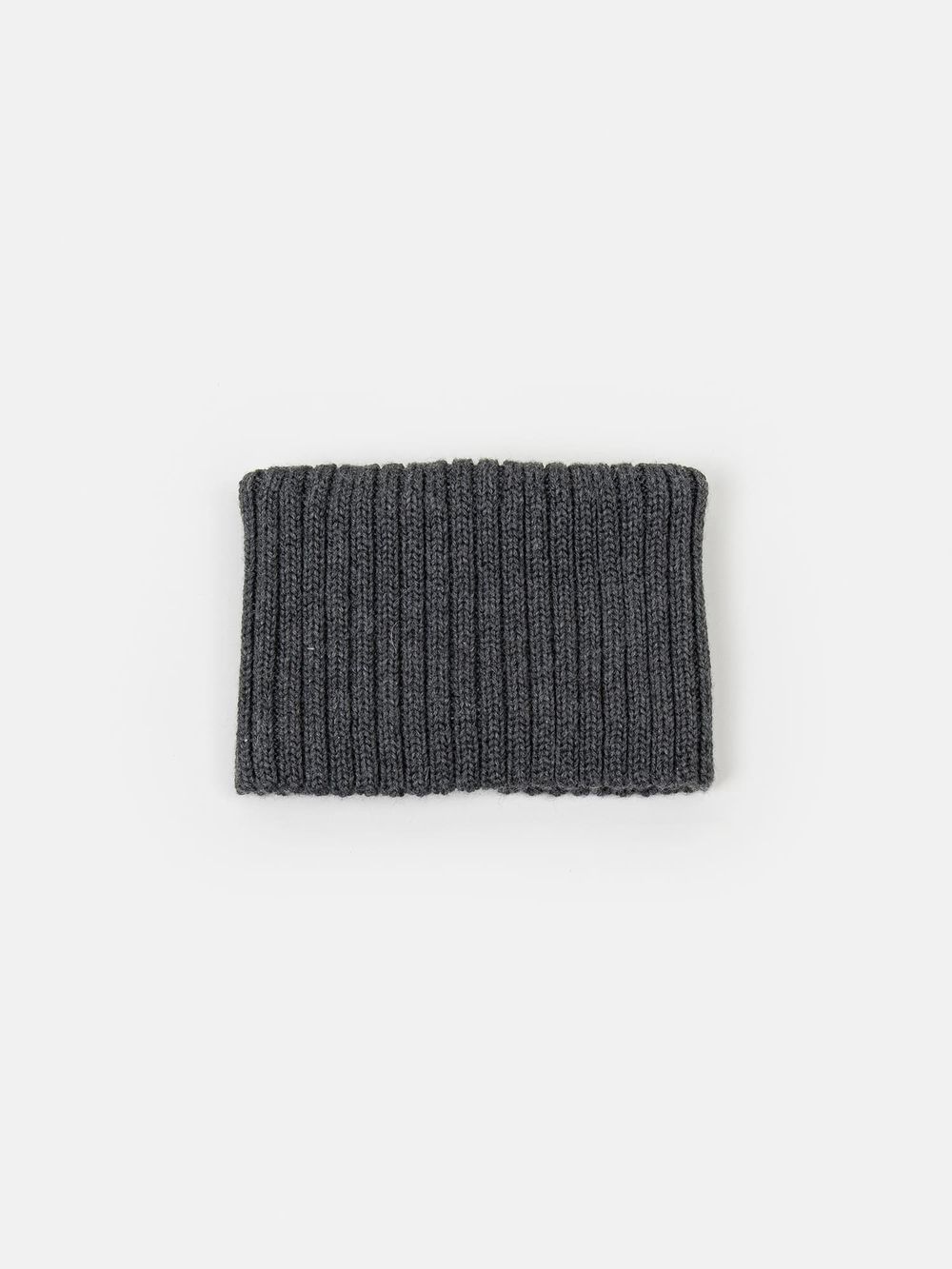 Снуд из смесовой шерсти "Графит" вертикальная вязка