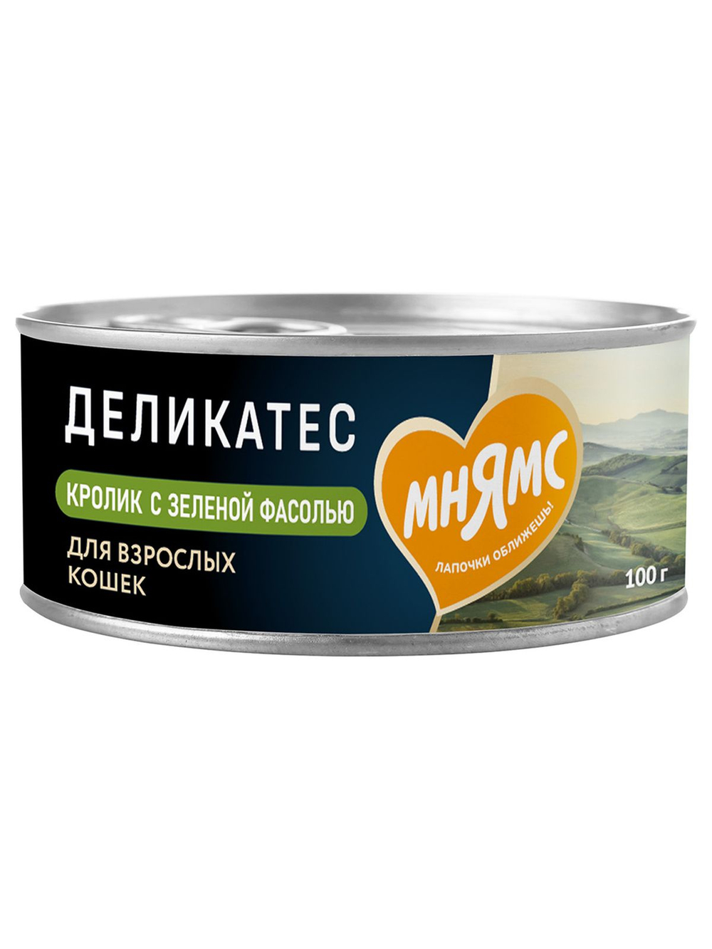 Влажный корм Мнямс Деликатес Кролик с зеленой фасолью для кошек "Паштет по-мальтийски" 100 г