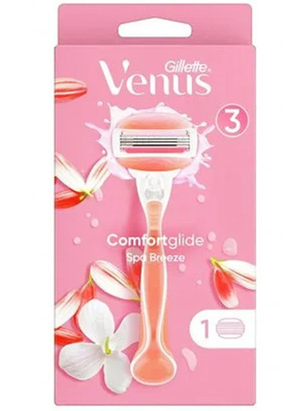 Женская бритва Venus Comfortglide Spa Breeze с ароматом белого чая, 1 станок и 1 бритвенная головка, из Финляндии