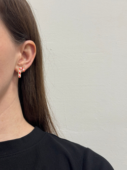 Серьги карамельная трость