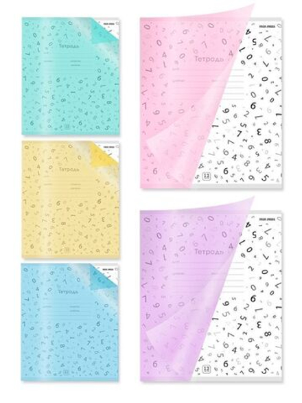 Тетрадь А5 12л кл. Проф-Пресс пласт.обл. "Пастель школа"