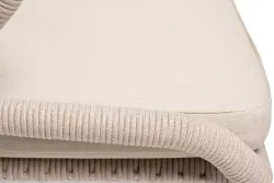 "Малага" обеденная группа на 4 персоны со стульями "Милан", каркас белый, роуп бежевый