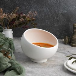 Салатник 870 мл d 16,5 см h13/8 см скошенный белый фарфор NEW P.L. Proff Cuisine [4]