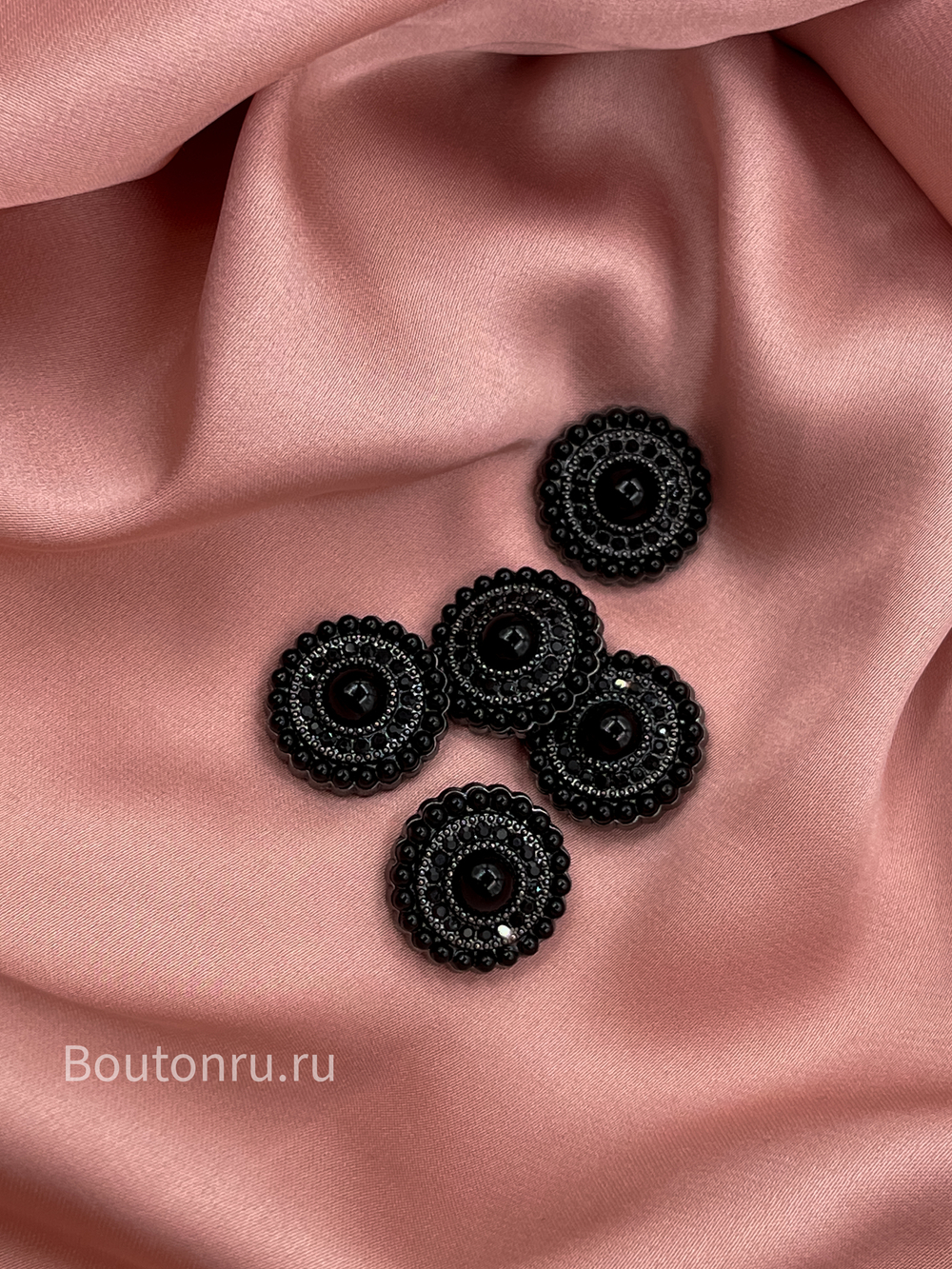 Пуговицы черные Жемчуг2