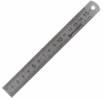 Линейка Brauberg 15 см, толщина 0,5 мм, в пластиковом чехле, стальная