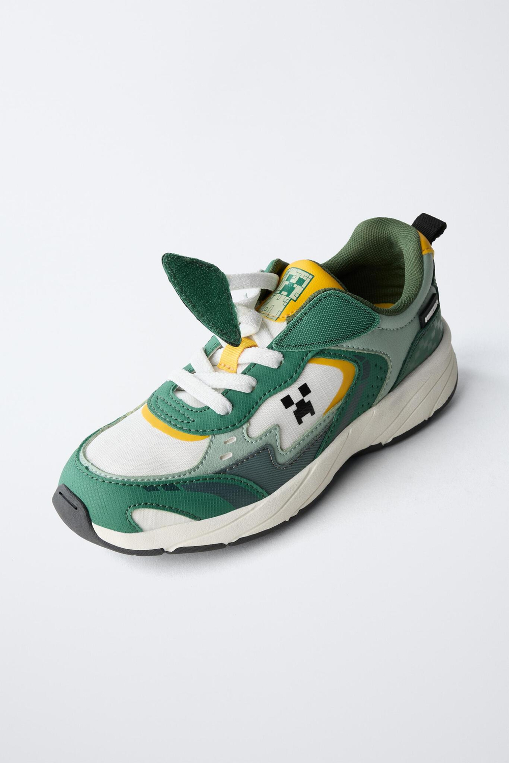 ZARA СПОРТИВНЫЕ КРОССОВКИ MINECRAFT © MOJANG AB. ™, ЗЕЛЕНЫЙ