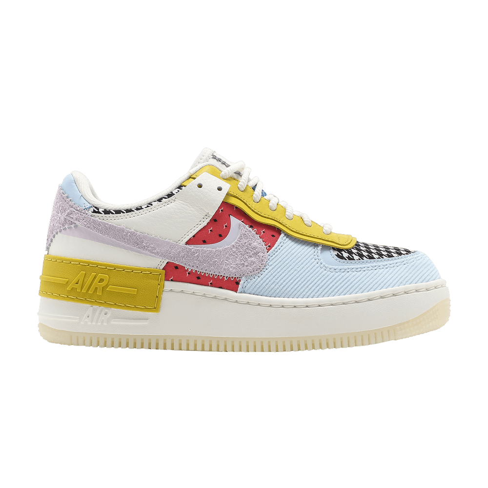 Кроссовки Nike Air Force 1 Shadow "Multi-Color" (Женская размерная сетка)