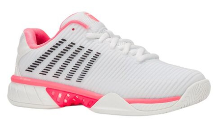 Женские теннисные кроссовки K-Swiss Hypercourt Express 2 - white/neon pastel pink/black