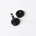 Тоннель диаметр 1,6 мм для пирсинга ушей (медицинская сталь, титановое покрытие). Черные 1 пара