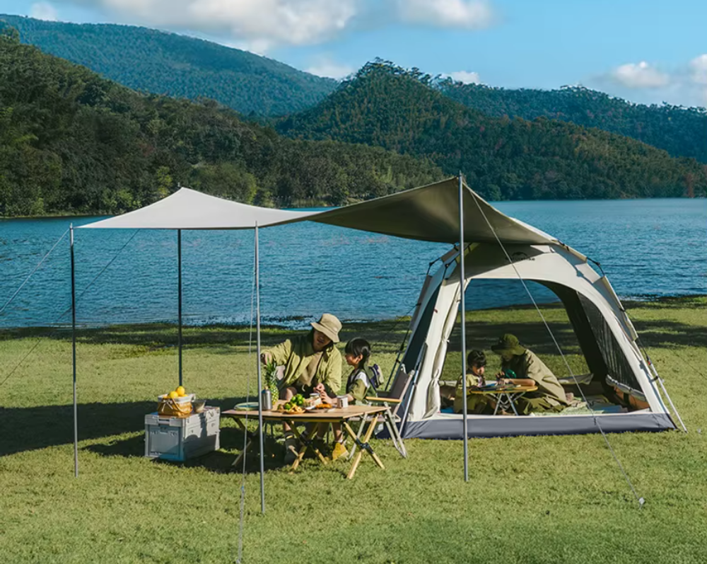 Палатка Naturehike Ango 4-местная, быстросборная, коричневая, артикул CNK2550WS010-OBR4