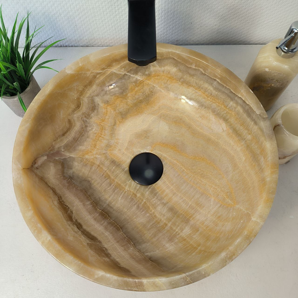 Раковина из оникса Bowl Sunset BO-66083 40*40*15 из натурального камня