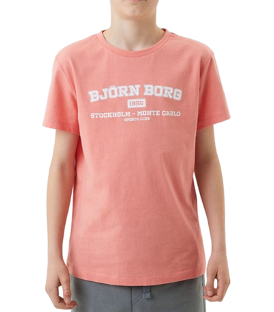 Футболка для мальчика теннисная Björn Borg Sthlm T-Shirt - burnt coral