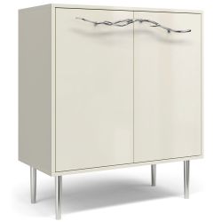 Комод Арт Колор Стайл Сильвер с 2 полками Кремовый белый