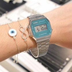 CASIO Women"s VINTAGE Series Blue Watch A168WEM-2