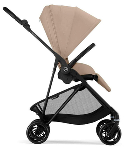 Прогулочная коляска Cybex Melio Carbon New Almond Beige с дождевиком