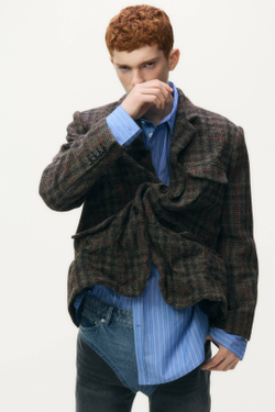 H&M - Glenn Martens Блейзер из смесовой шерсти, темно-коричневый