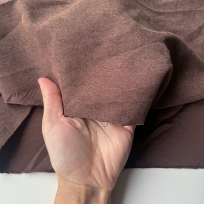 Плательная ткань с велюр эффектом Шоколад