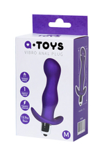 Анальная пробка с вибрацией A-Toys by TOYFA Kamet, размер M (Цвет: фиолетовый)