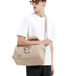 Finerworld Nylon Gym Bag Medium Unisex Sandstone, Texture Black