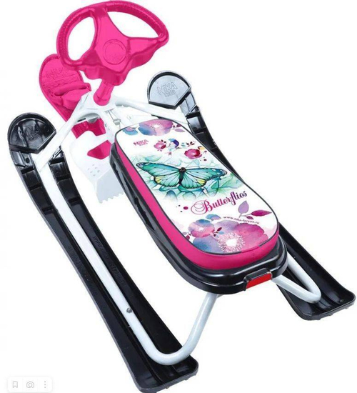 Снегокат Nika-Kross Бабочки к/БЕЛЫЙ 270мм  СНК/Б2