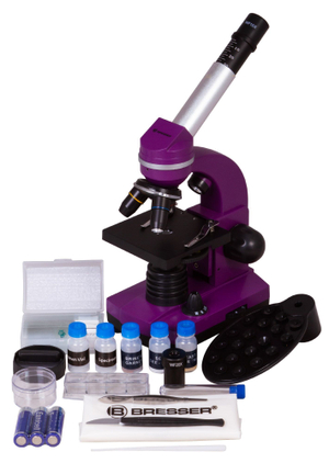Микроскоп Bresser Junior Biolux SEL 40-1600x, фиолетовый